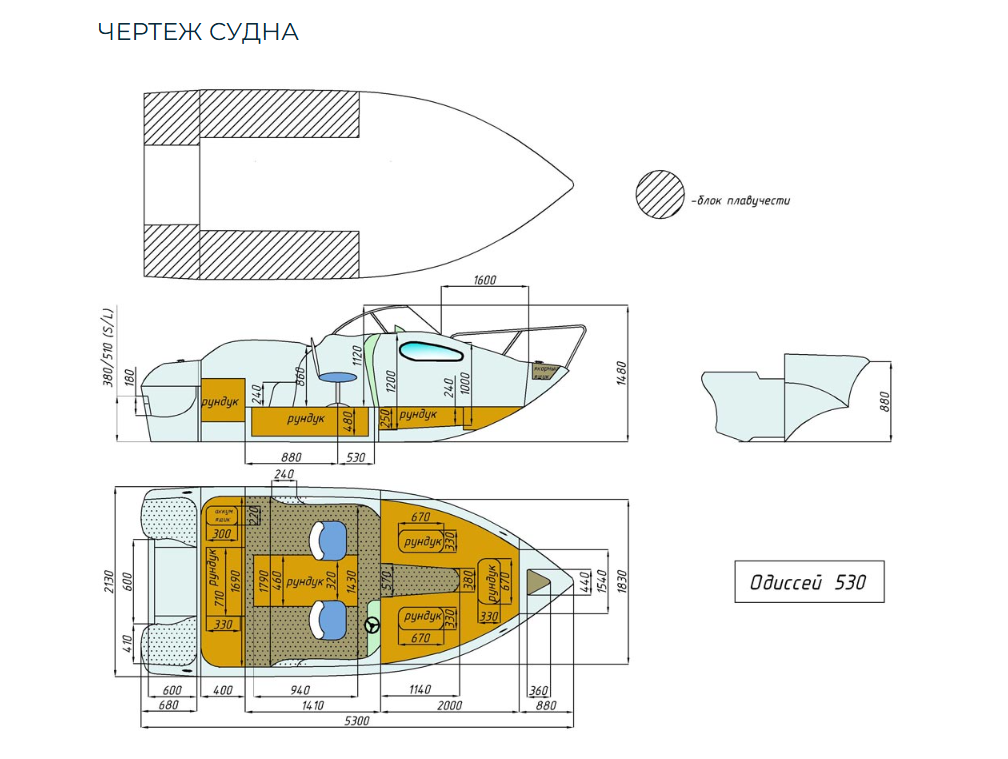 Стеклопластиковый катер Neman-530 с каютой в Нижнем Новгороде