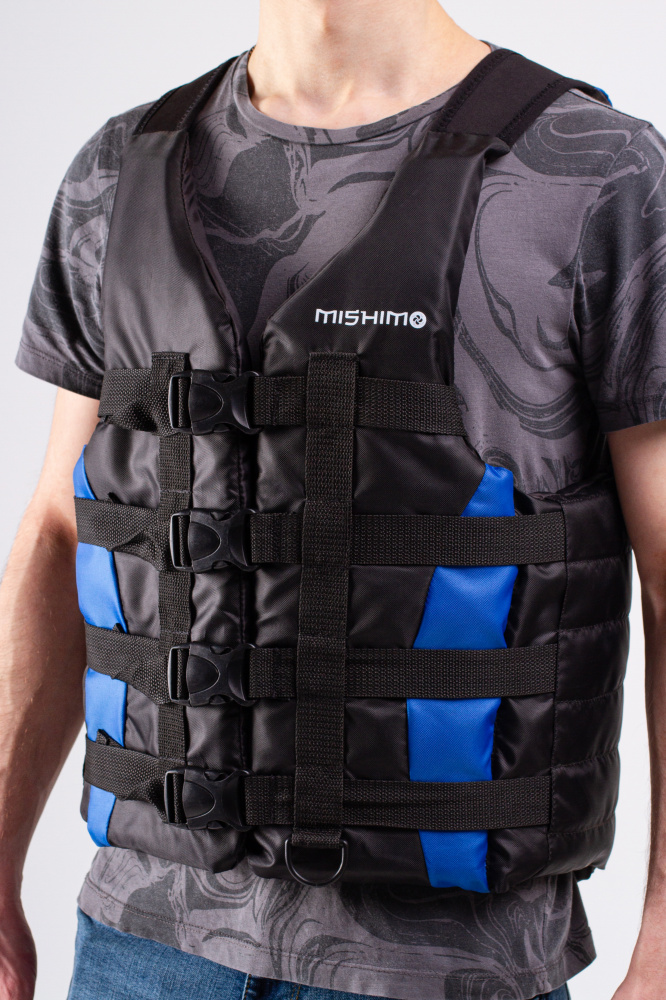 Жилет спасательный MISHIMO PRO Премиум качества Черно-синий в Нижнем Новгороде
