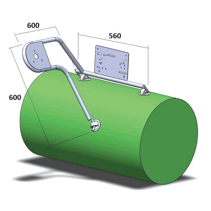 Стойка рулевая с креплением на баллон надувной лодки 25мм в Нижнем Новгороде