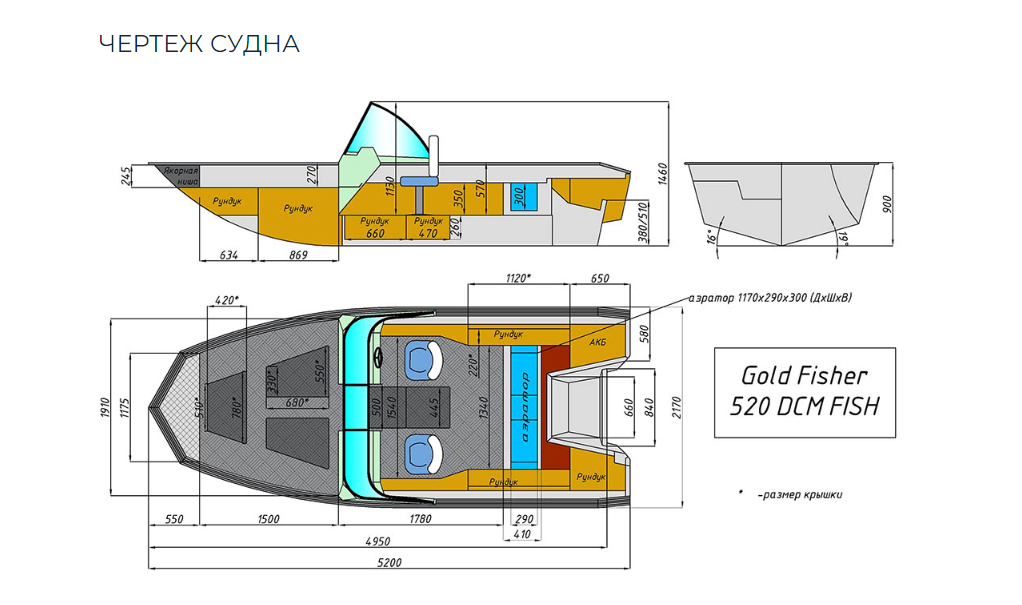 Алюминиевый катер Gold Fisher 520 DCM FISH в Нижнем Новгороде