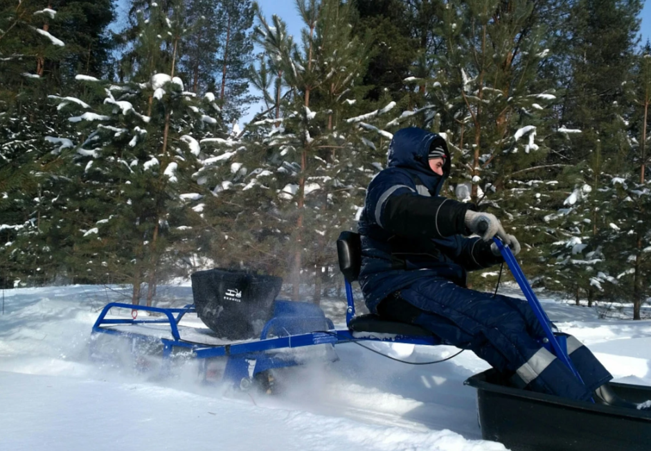 Мотобуксировщик толкач Альбатрос-XL8 с модулем. С фарой, склизы в Нижнем Новгороде