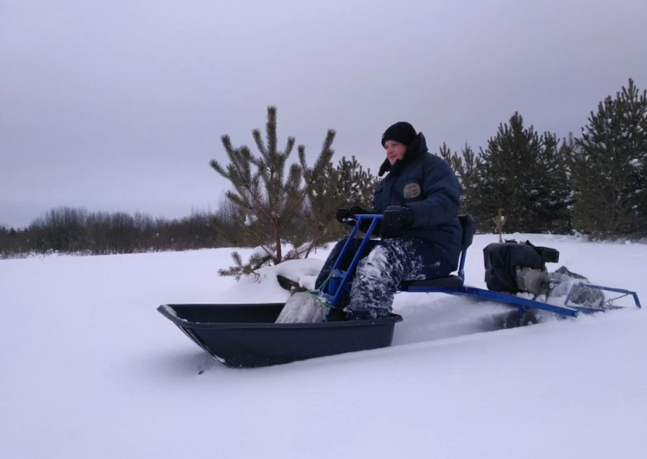 Мотобуксировщик толкач Альбатрос-XL8 с модулем. С фарой, склизы в Нижнем Новгороде