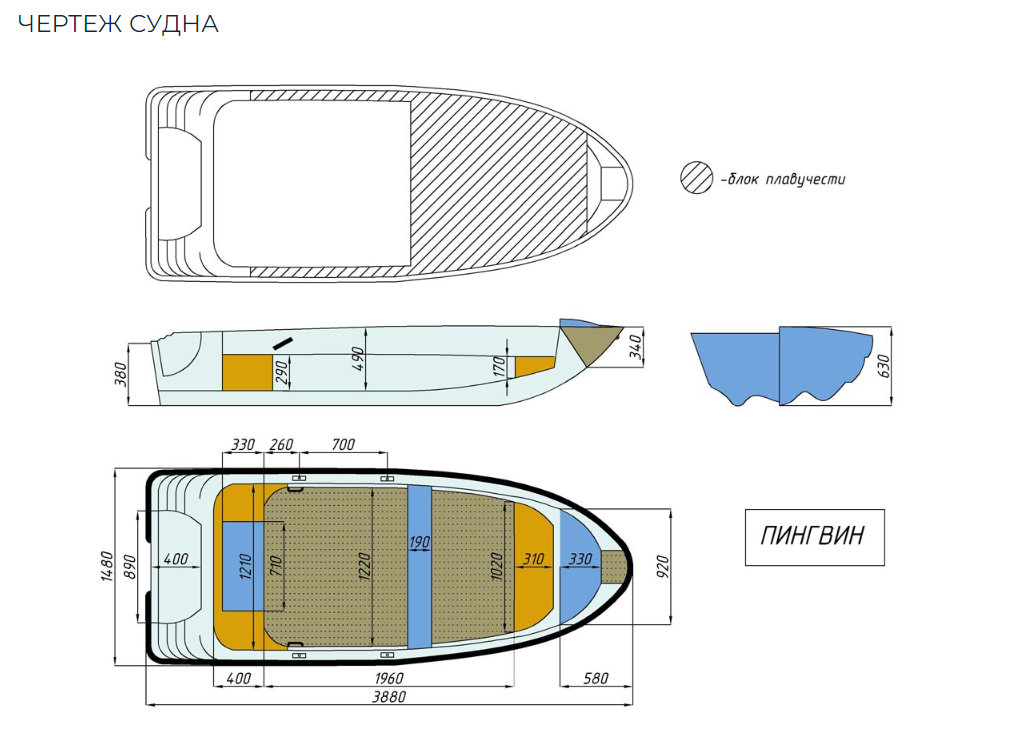 Стеклопластиковая лодка Пингвин (тримаран) в Нижнем Новгороде