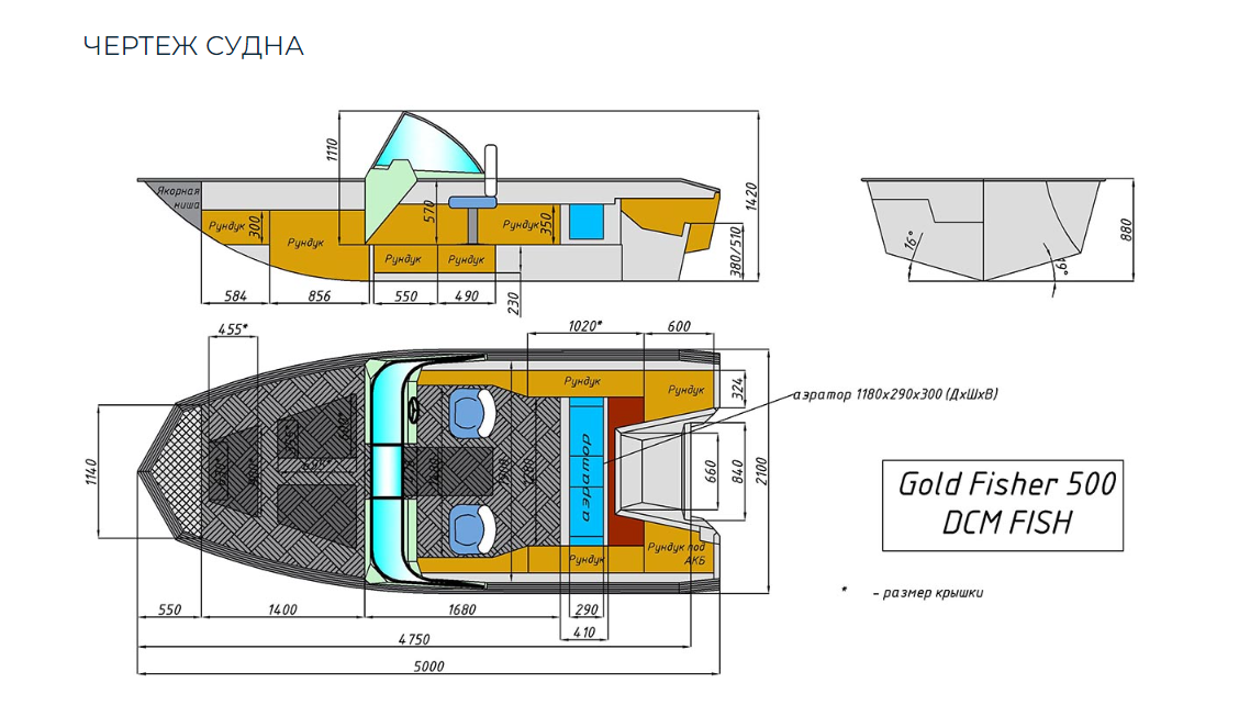Алюминиевый катер Gold Fisher 500 DCM FISH в Нижнем Новгороде