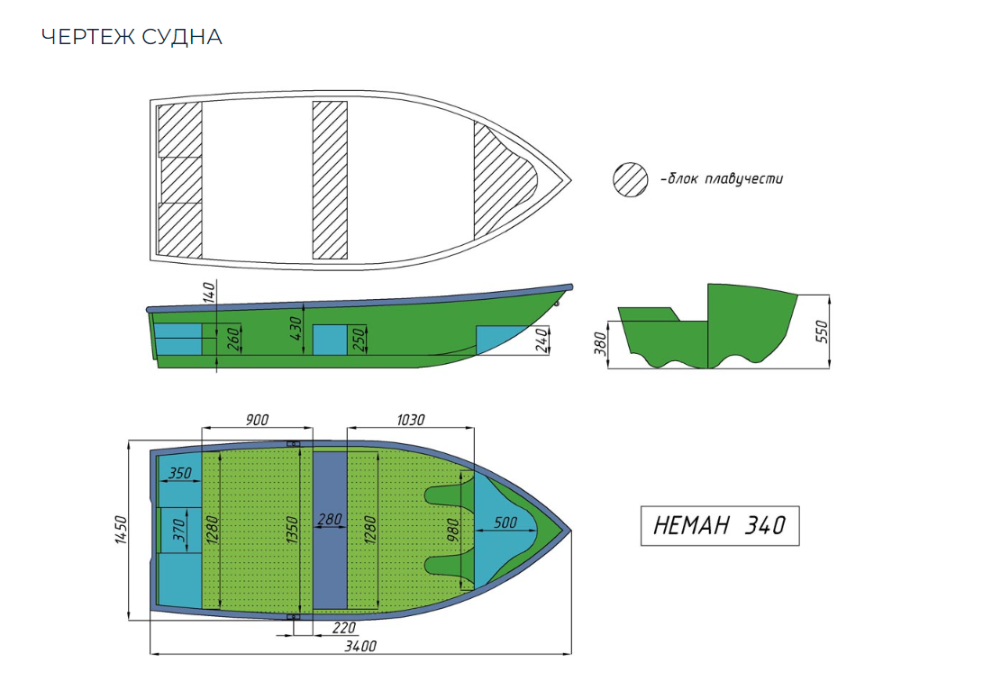 Стеклопластиковая лодка Neman-340 (тримаран) в Нижнем Новгороде