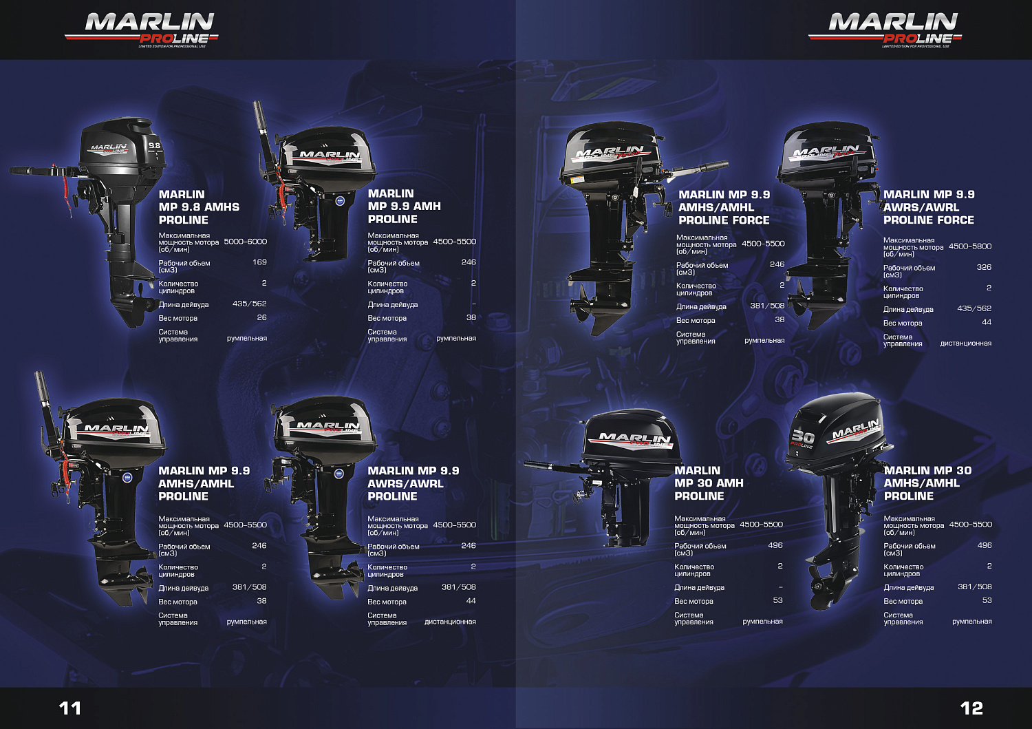 Лодочный мотор MARLIN PROLINE MP 9.9 (20) AWRL FORCE в Нижнем Новгороде