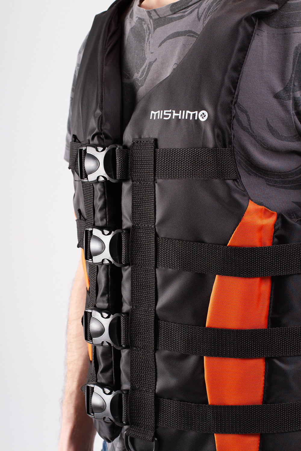 Жилет спасательный MISHIMO PRO Премиум качества Черно-оранжевый в Нижнем Новгороде