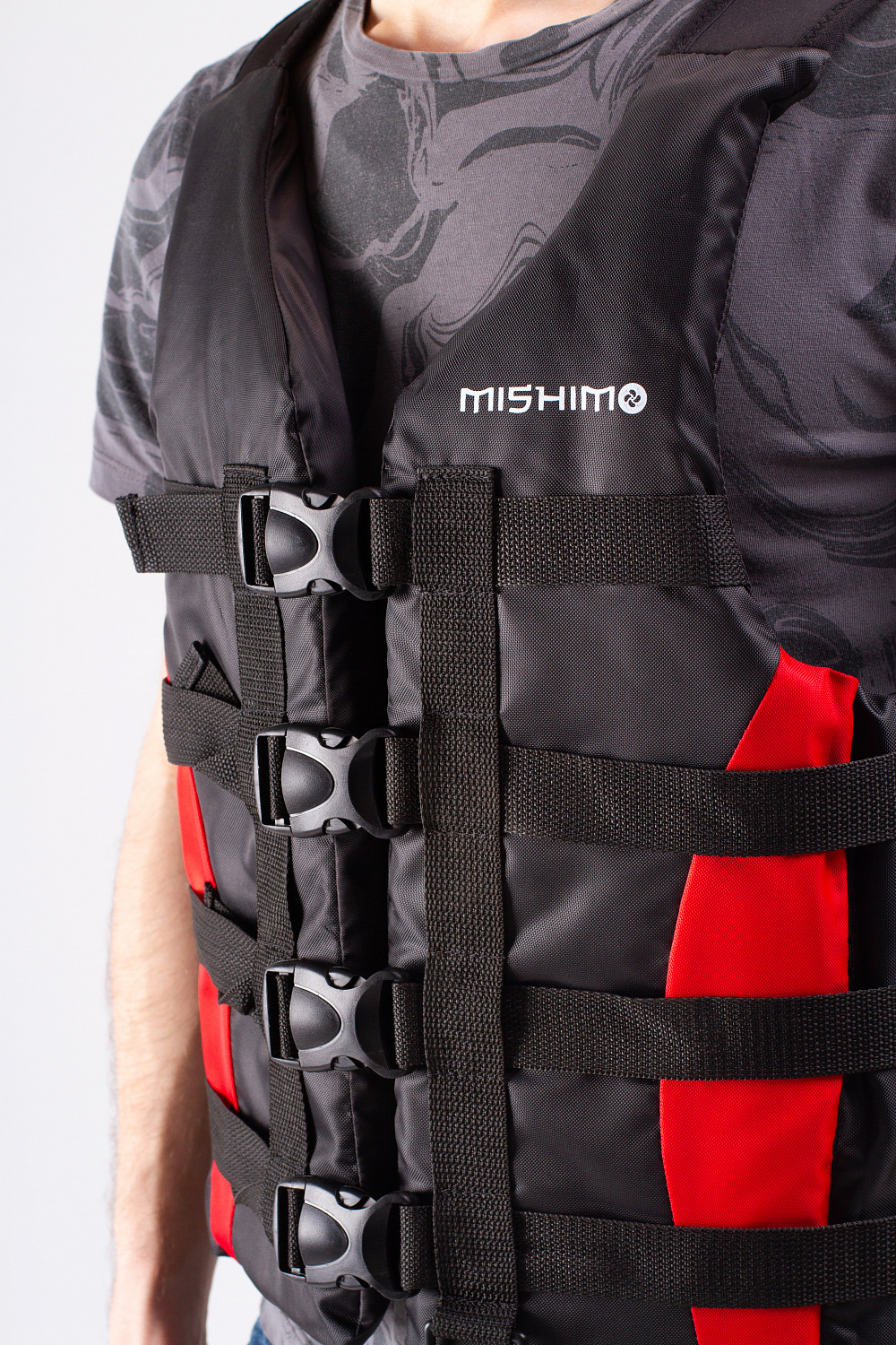 Жилет спасательный MISHIMO PRO Премиум качества Черно-красный в Нижнем Новгороде